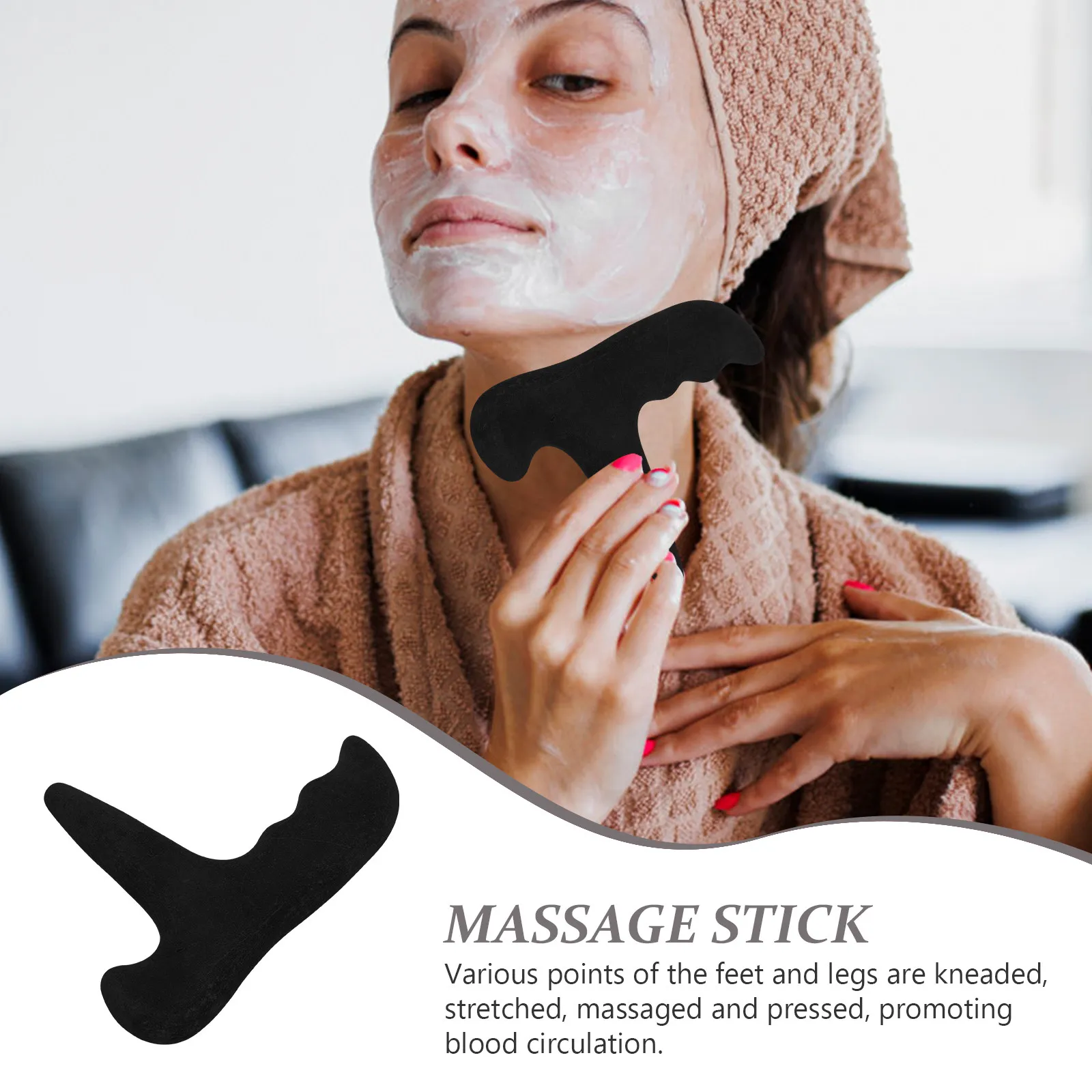 

Массажный стик из камня: прочный, для массажа стоп, рук, спины, акупунктурных точек, мышц, улучшает кровообращение