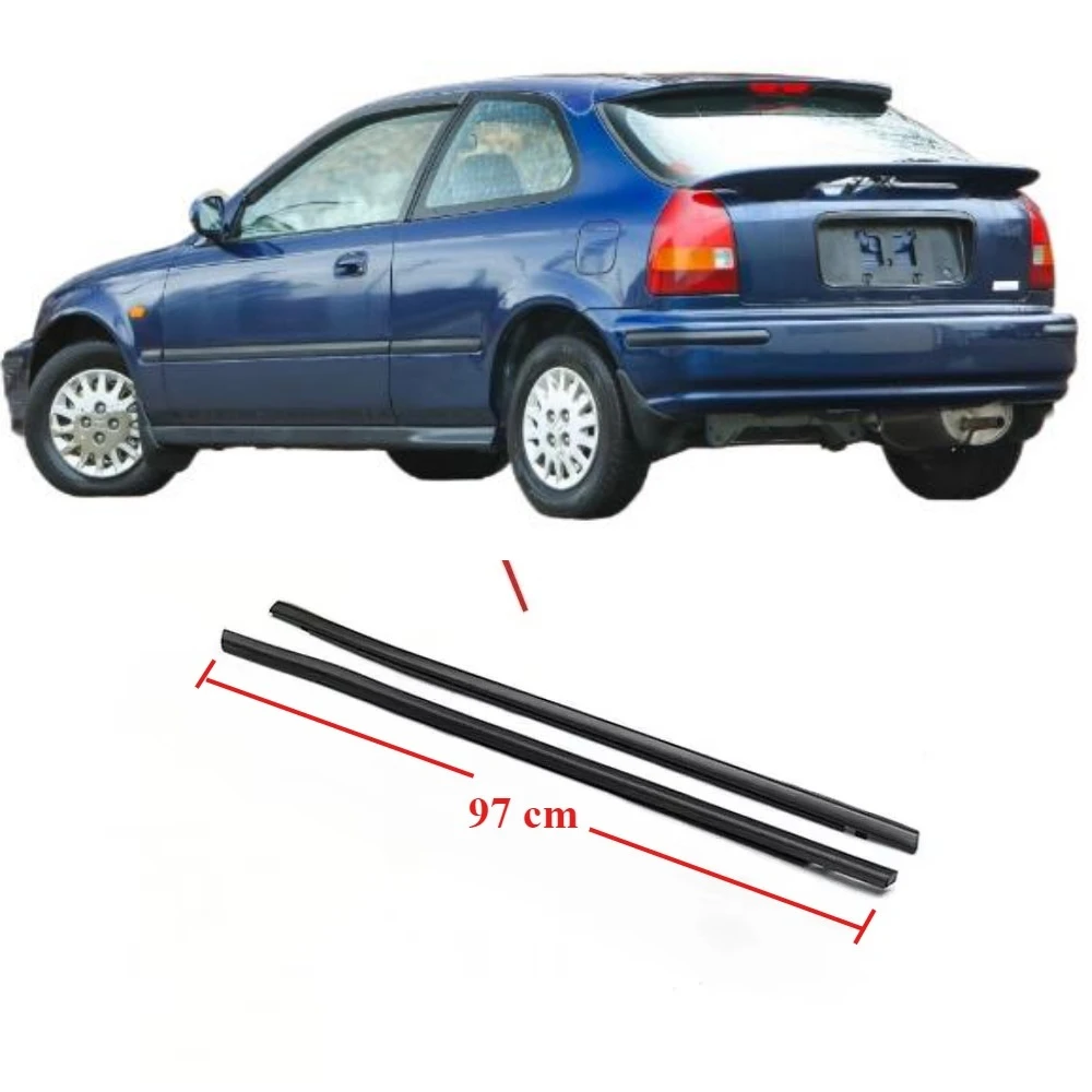 

EK1 EK3 L R 1 pair 3 Doors Outside Moulding Weatherstrip for Honda Civic 1996-1998 Glass Window Rubber 72410-S03-003 6th