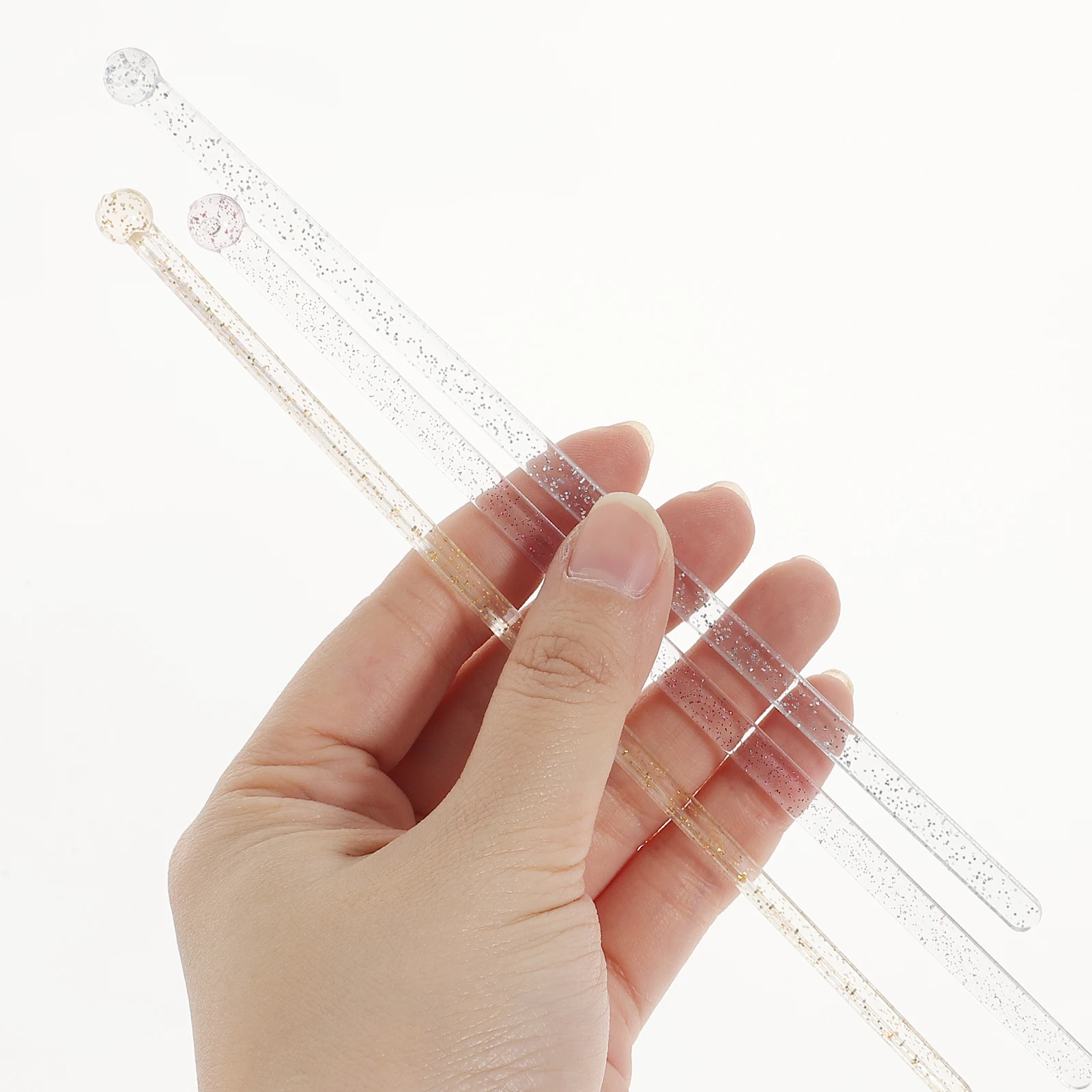 

45pcs Cake Stick Reusable Premium Plastic Stirrers Smooth Easy Clean Drink Coffee Cocktail Dessert Hot Chocolate Swizzle Sticks