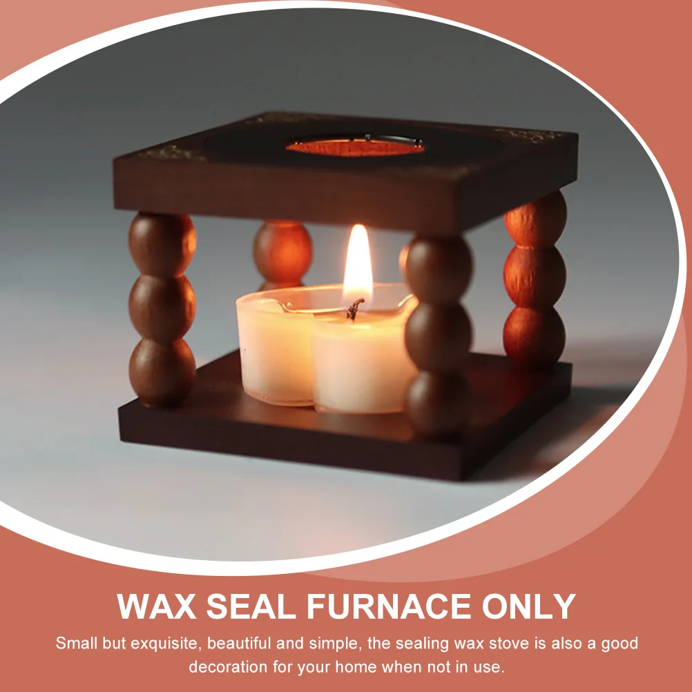 

Wooden Metal Small Melting Pot Heat Resistant Sealing Heater Diy Stamp Furnace Style Seal Warmer For Home Decoration