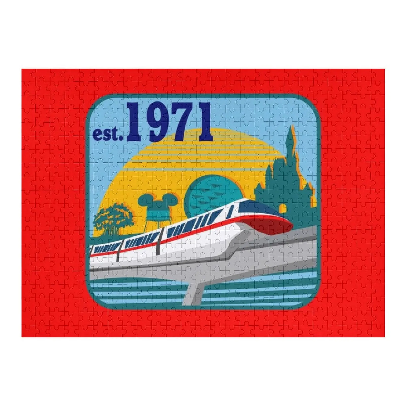 

Monorail красный пазл рождественские подарки рождественские игрушки головоломка на заказ детская игрушка-головоломка