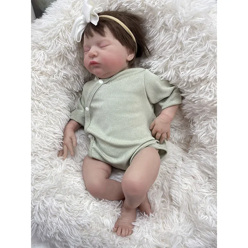 48cm Reborn Baby Doll Laura już pomalowana gotówka noworodka rozmiar 3D skóra widoczne żyły kolekcjonerska lalka artystyczna