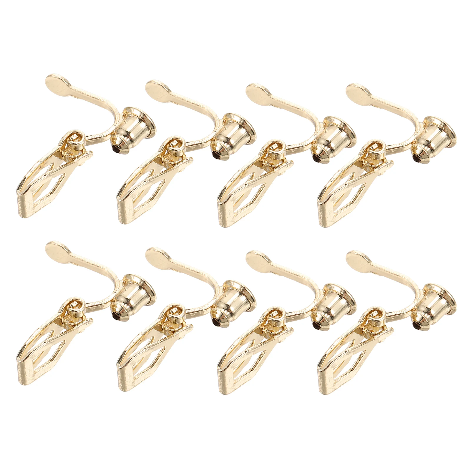 

8 Pcs Ear Clip Adapter Non Pierced Earrings Triangle Findings DIY Accessories Copper Replacement Women Studs Easy Gifts Jewelry