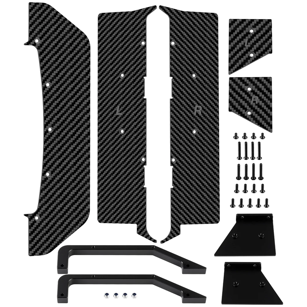 AXSPEED-Juego de protector inferior de placa de deslizamiento de chasis de fibra de carbono para piezas de mejora 1/8 A-RRMA VENDETTA 3S
