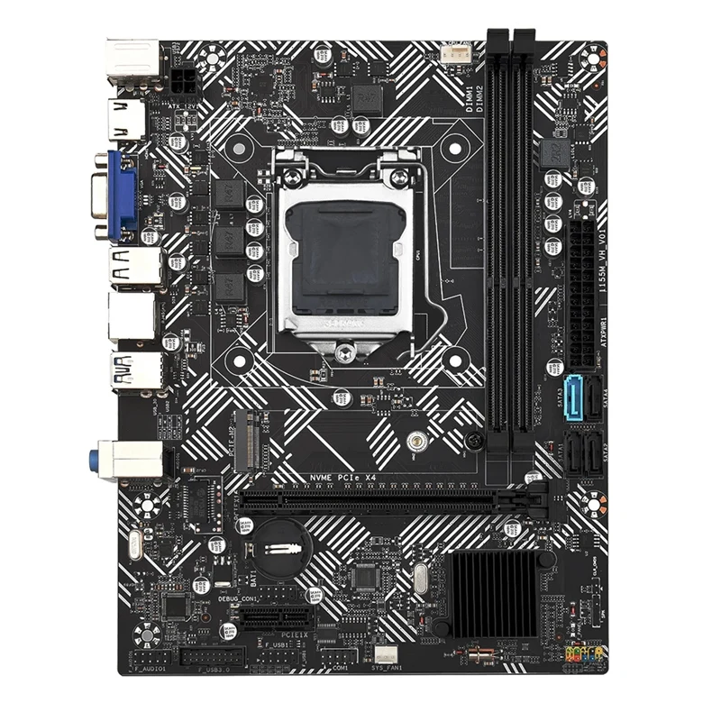 B75M-VH Desktop Motherboard With 1X DDR3 1600Mhz 8G RAM LGA 1155 Support Up To 16GB For I3 I5 I7 CPU USB 3.0 SATA 3.0