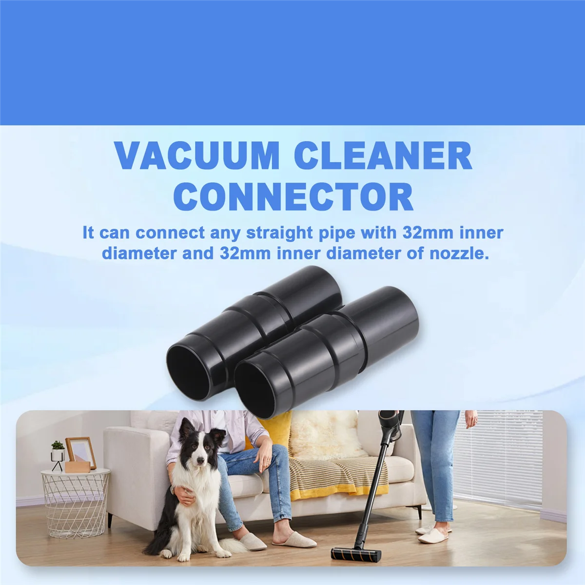 Abls 2 peças de acessórios para aspirador de pó, versão japonesa 32mm, acoplamento de mangueira, conector de tubo de conversão de mangueira de vácuo