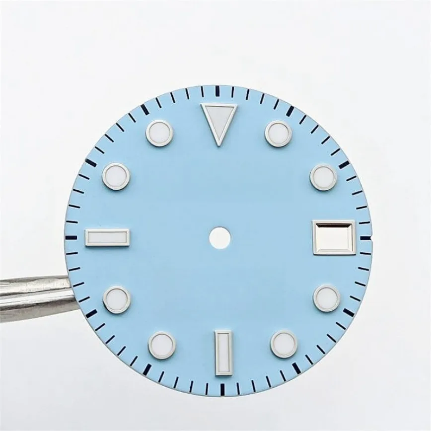 

NH35 Dial Sky Blue BGW9 Blue Green Luminous Dial 28.5mm for NH35/NH36 Movement Watch Accessories