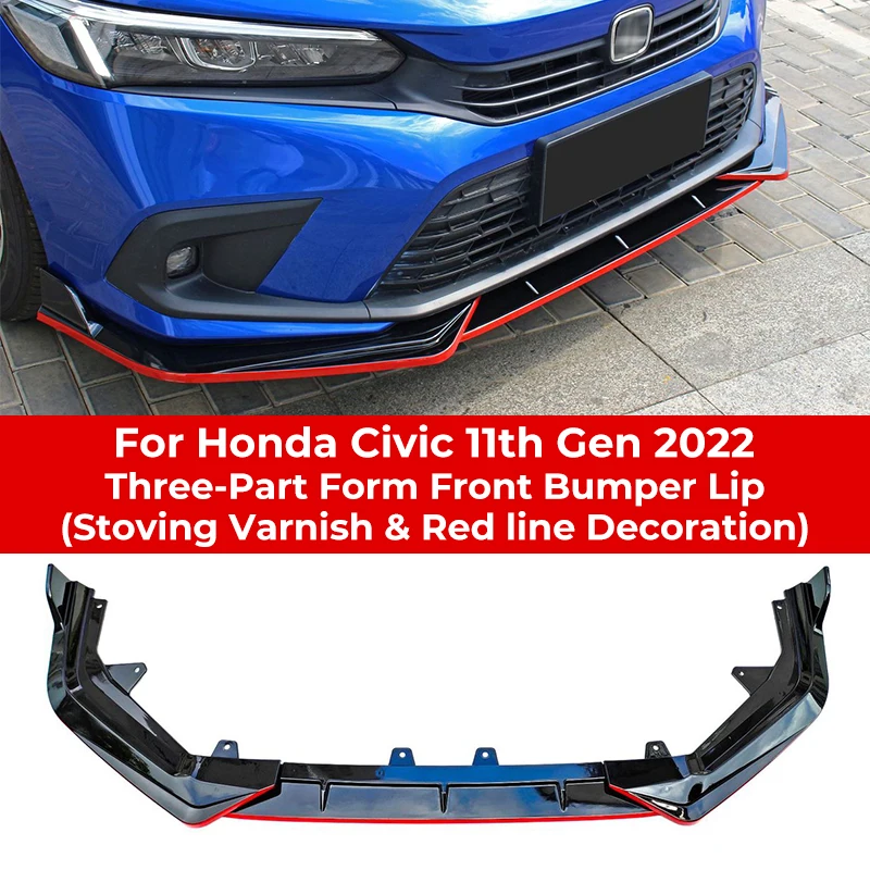 

Car Front Bumper Lip Spoiler Splitter Diffuser For Honda Civic 2022 11e Cars Exterior Modification Accessories