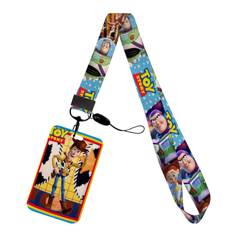 New Design Disney Toy Story Neck Strap Lanyard Card Cover Cartoon Badge Holder Id Card Students Hang Rope Kids Girls Boys Gifts