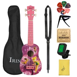 IRIN 21 Inch Ukulele Dream Girl Fruit Hawaiian Guitar Musical Instrument 4 Strings Basswood Ukulele Soprano Guitar Gig Bag Gift