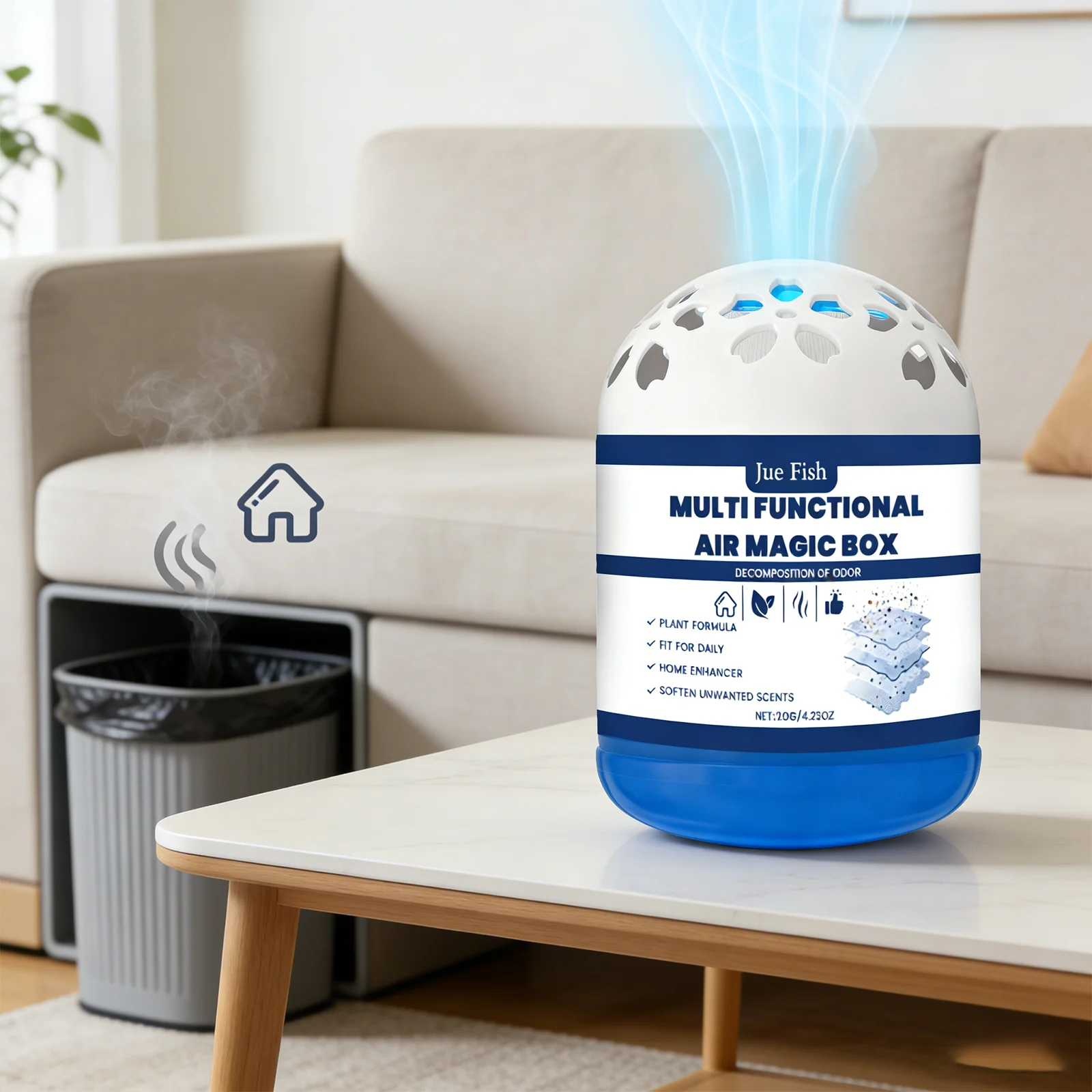 Air Freshener for Home Long Lasting Odor Eliminator for Car Room Bathroom Closet Moisture Absorber Air Purifying Deodorizer Ball