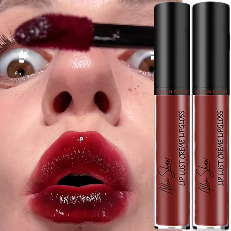 Moisturizing Mirror Glass Lip Glaze Sexy Lasting Non-stick Cup Nude Red Liquid Lipstick Waterproof Women Korean Makeup Cosmetics