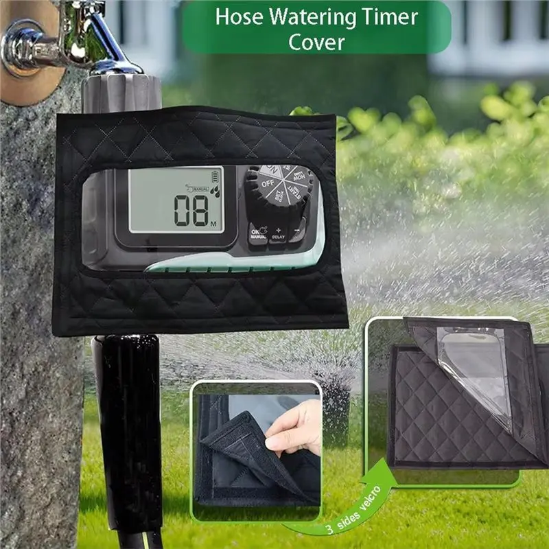 AC88-Sprinkler Timer Cover Anti Freeze Visible Protector Adjustable Hose Cover For Winter Outdoor Pipe Freeze Cable Outside