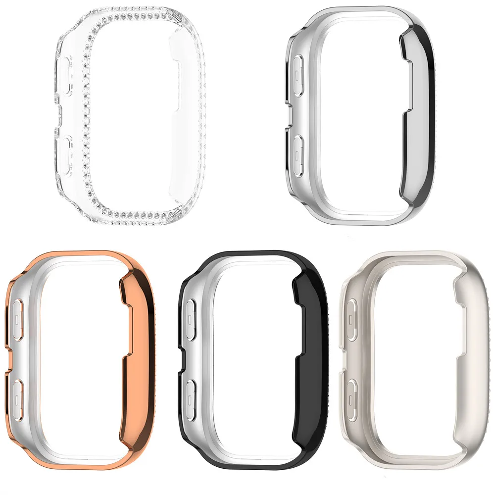 Cover Case For Huami Amazfit Bip6 A2435 hollowed out single row diamond hollow protective case
