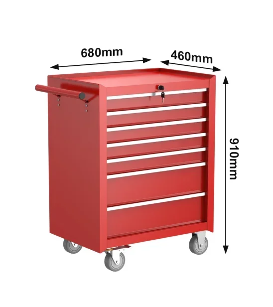 High quality Workshop Heavy Duty 6 Drawers Steel Tool Chest Storage Cabinet Roller Box