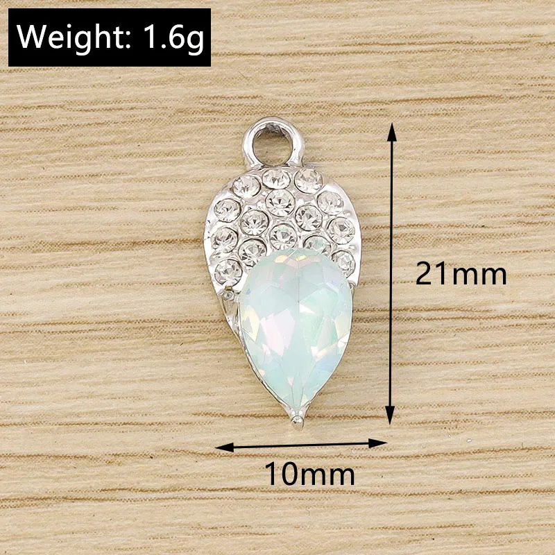 Tusember 10 قطعة 10*21 مللي متر كامل كريستال قطرات الماء دلايات المعلقات ل اليدوية قلادة أقراط صنع المجوهرات اكسسوارات