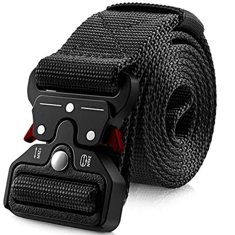 Ceinture de sport en toile de nylon pour hommes, ceinture de chasse en plein air, ceinture de sport pour hommes, multifonctionnel, saut, survie,