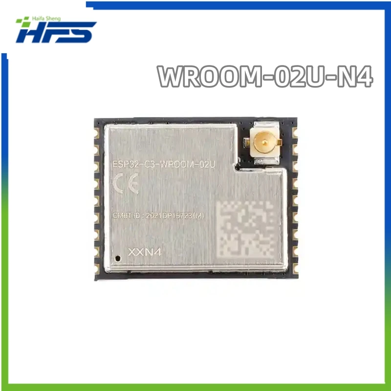 ESP32-C3-WROOM-02 02u H4 N4 ESP32-C3 Esp32 2.4Ghz Ble 5.0 Wifi Draadloze Module Uart I2c I 2S 4Mb Spi Flash