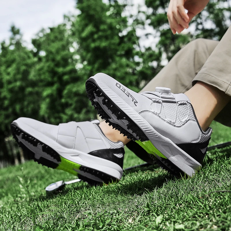 Golf ayakkabıları erkekler ve kadınlar için su geçirmez anti-skid dönen toka ayakkabı bağı hareketli tırnak nefes eğlence GOLF sneakers P619