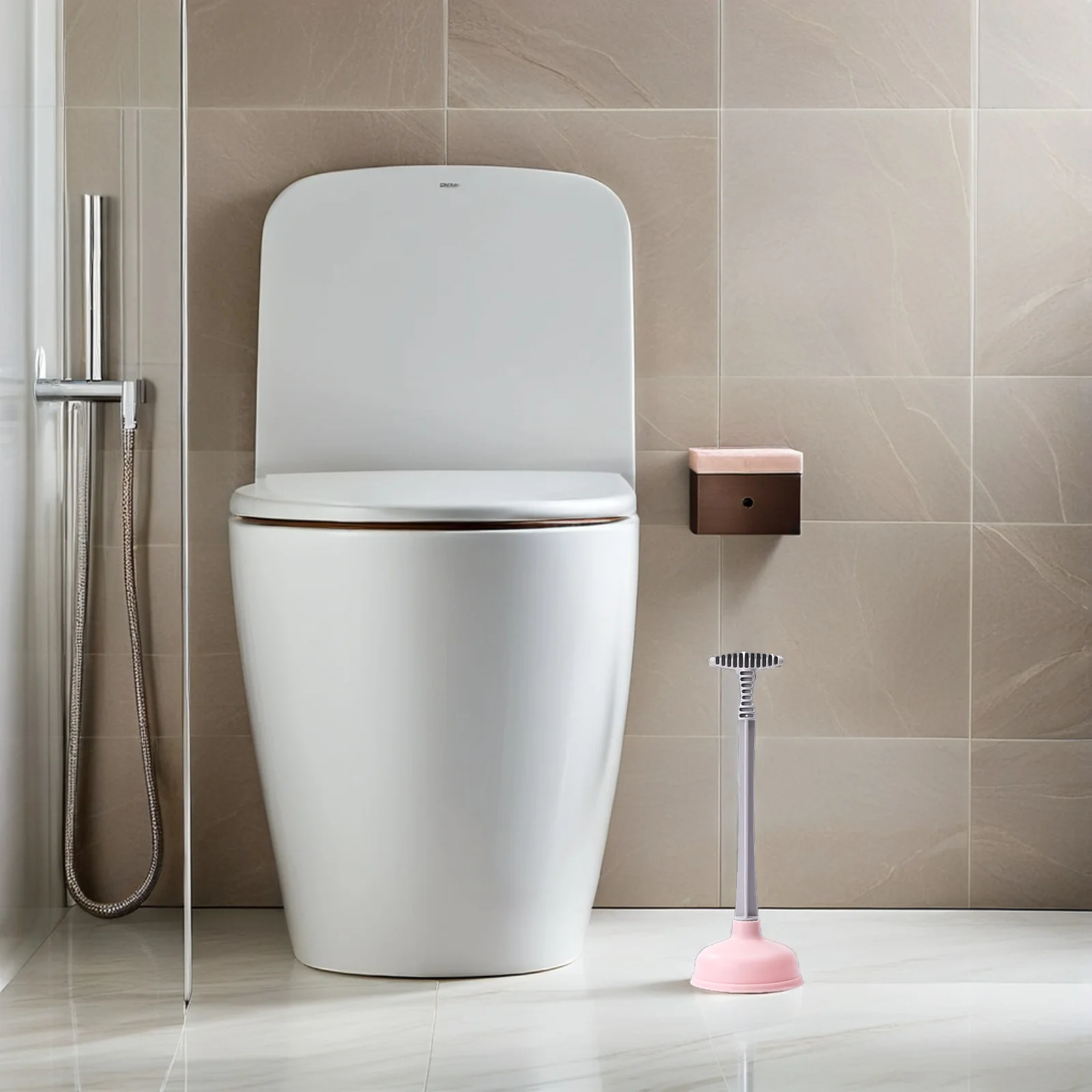

Strong Suction Toilet Plunger Long Handle Rubber Cup Plunger Bathroom Cleaning Tool For Clogged Toilets Drains