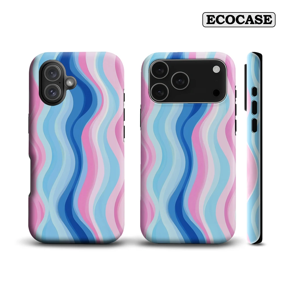 Pastell Waves IPhone 17 Must-Haves Handyhülle für IPhone 17 16 15 14 13 12 Pro Max Plus Doppelschichtige Rückseite