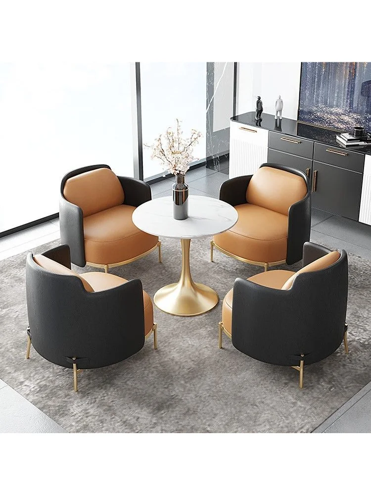 Custom. Sales Office Sales Department One Table Four Chairs Rest Area Hotel Small Round Table Negotiation Reception Sofa Negotia