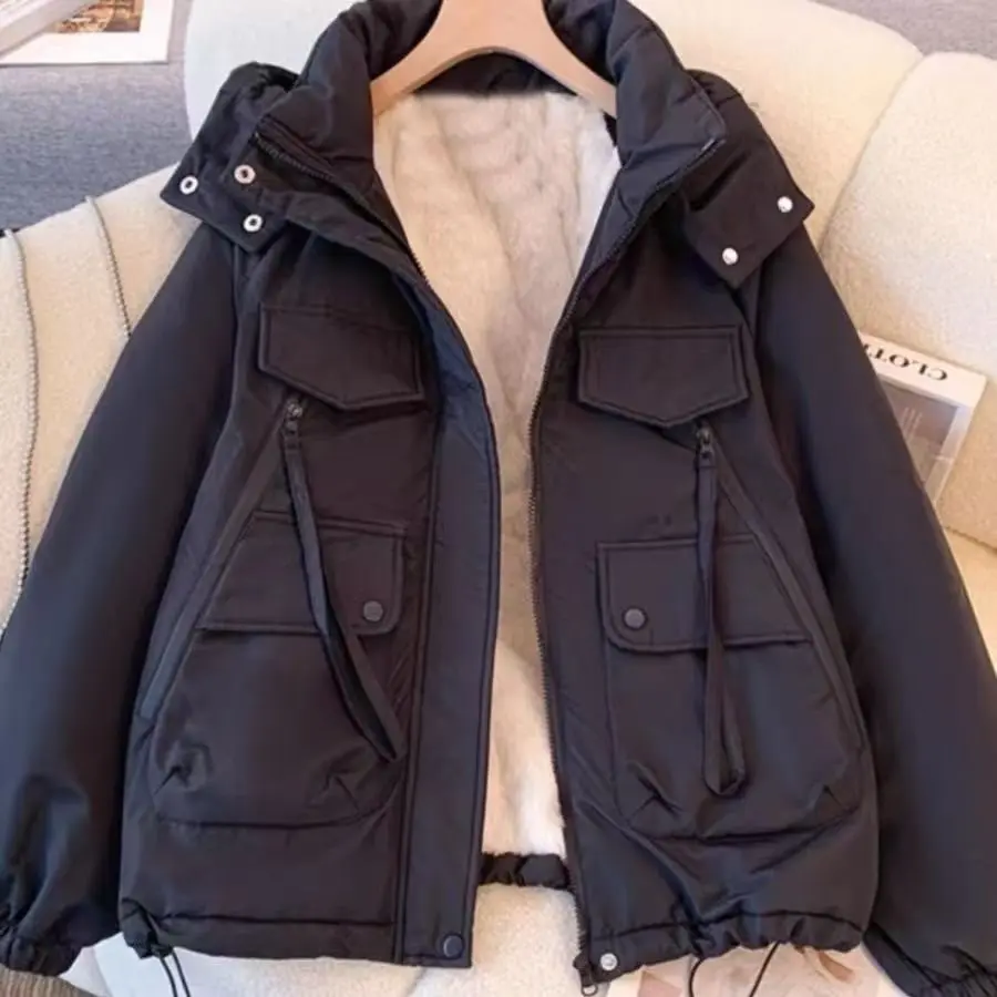 

Winter Parkas Jacket Women New Fashion Korean Loose Thick Warm Casual Cotton Padded Coat Female Overcoat Casual Lady Tops