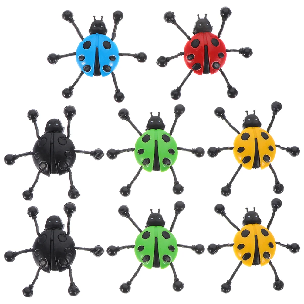 8 Pcs Sticky Toys for Kids Climbing Wall Ladybug Children’s Adorable Stretchy Colorful