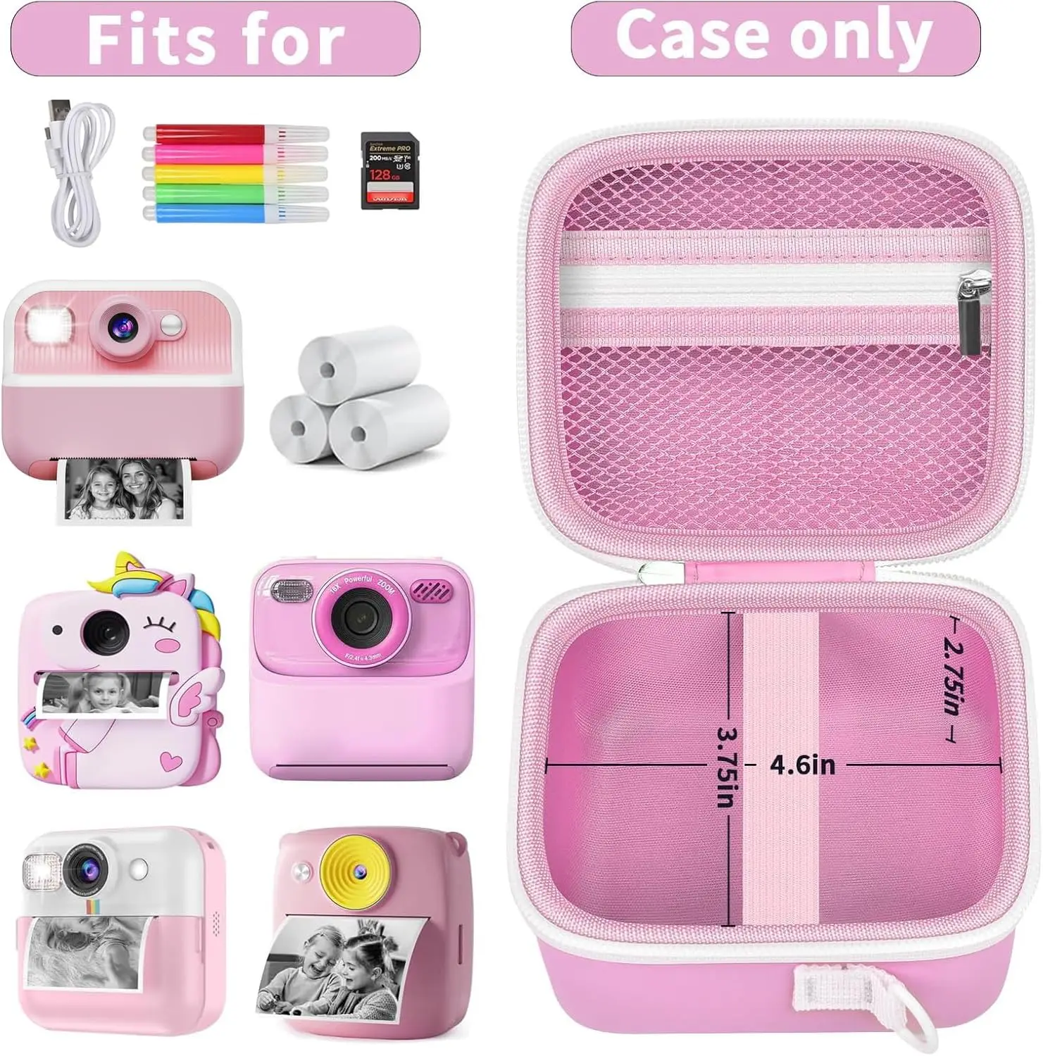 Storage Bag (Bag Only)  for DUDUDRAGON/for Masterbee/for Cimizi Instant Camera, Kids Digital Cameras organizer for Print Papers