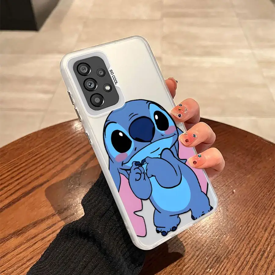 Casing untuk Samsung untuk Galaxy A23 A16 A34 A15 A12 A24 A13 A22 A25 A14 A32 Sampul Lembut Kartun Lucu Stitch