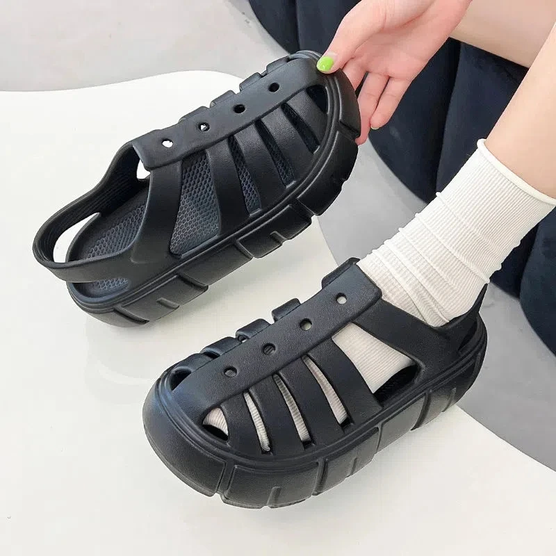 Summer Women Gladiator Sandals 6cm Platform Clogs EVA Outdoor Slippers Shoes Beach Sandals Female Indoor Home Slides Flip Flops