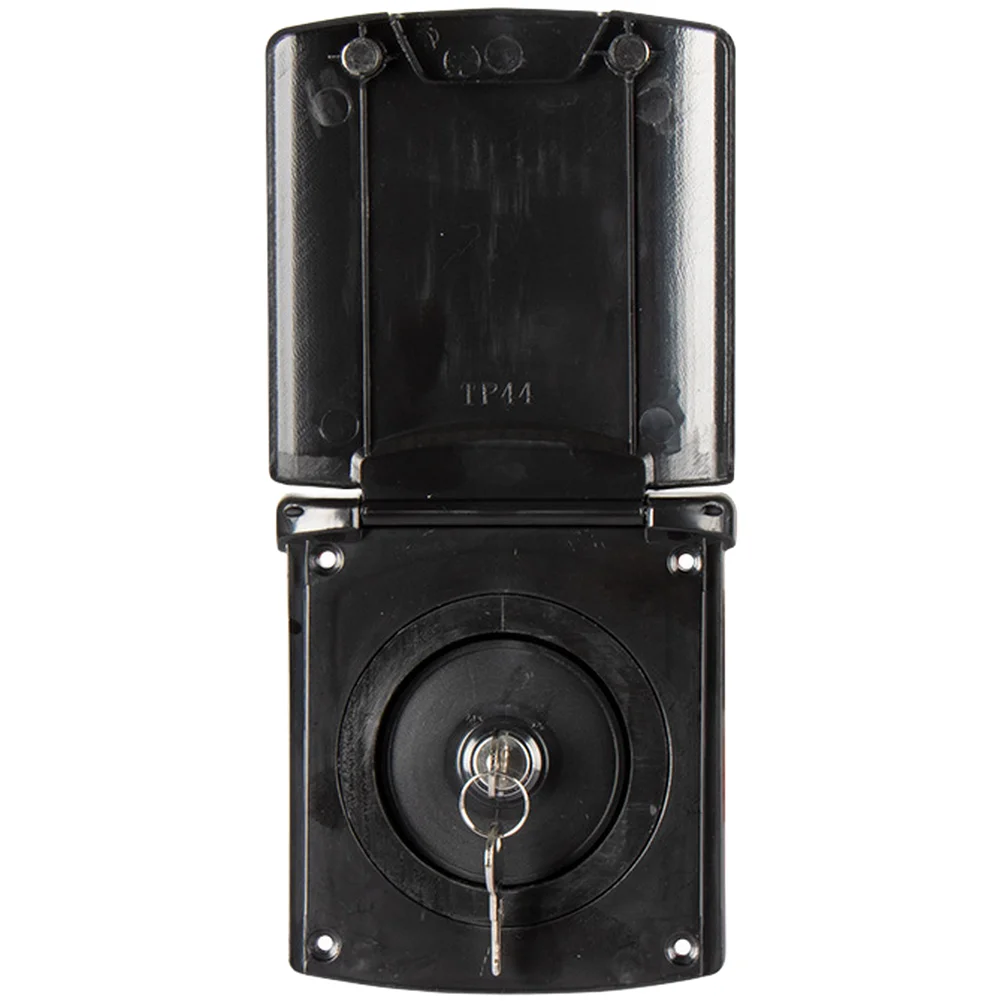 

Quick Connect Gravity Water Filler Outlet for RV with Magnetic Lid Cover 180 Degree Flip IP44 Waterproof for Outdoor Use