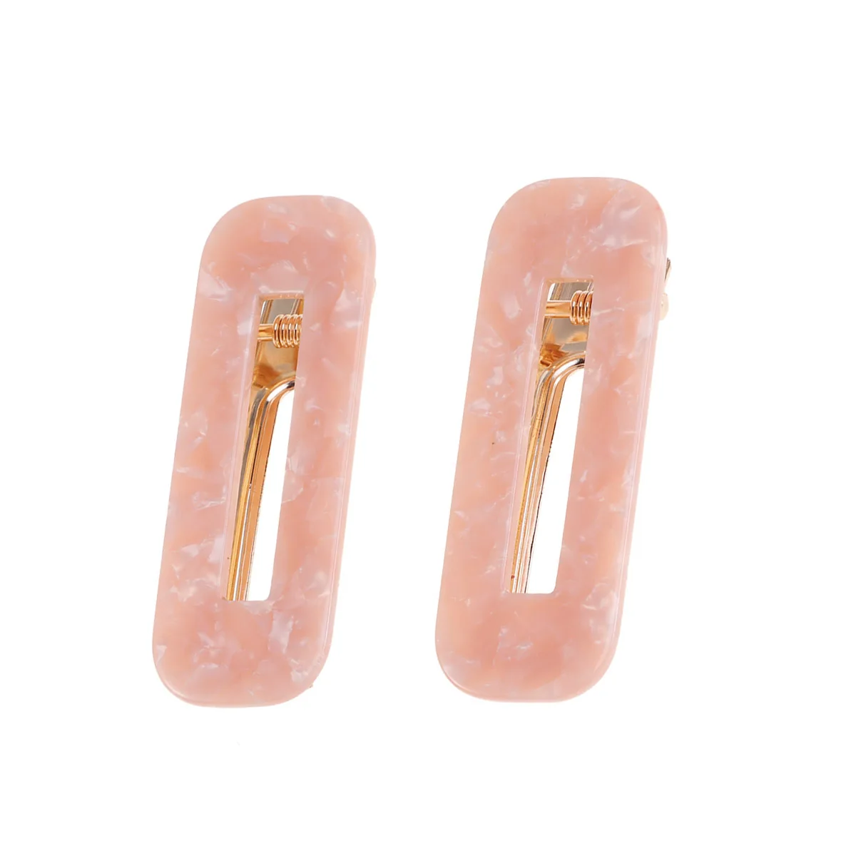 

2 pcs Leopard Clips Square Acetic Acid Barrettes For Women Girls Hair Styling Tool Party Wedding Accessory Square Hair Clip