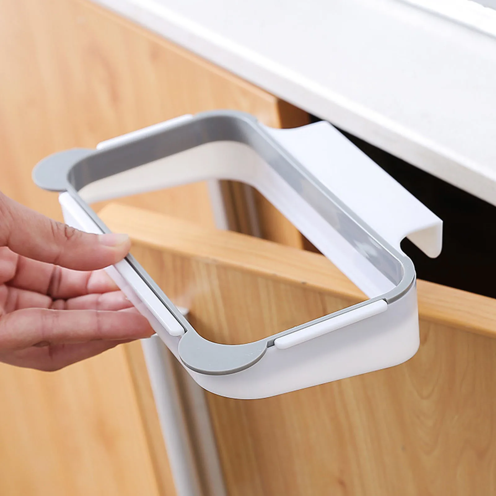 Portable Garbage Hanging Bag Kitchen Trash Storage Rack Bag Hook  Holder Kitchen Organzier Garbage Bag Holder For Kitchen