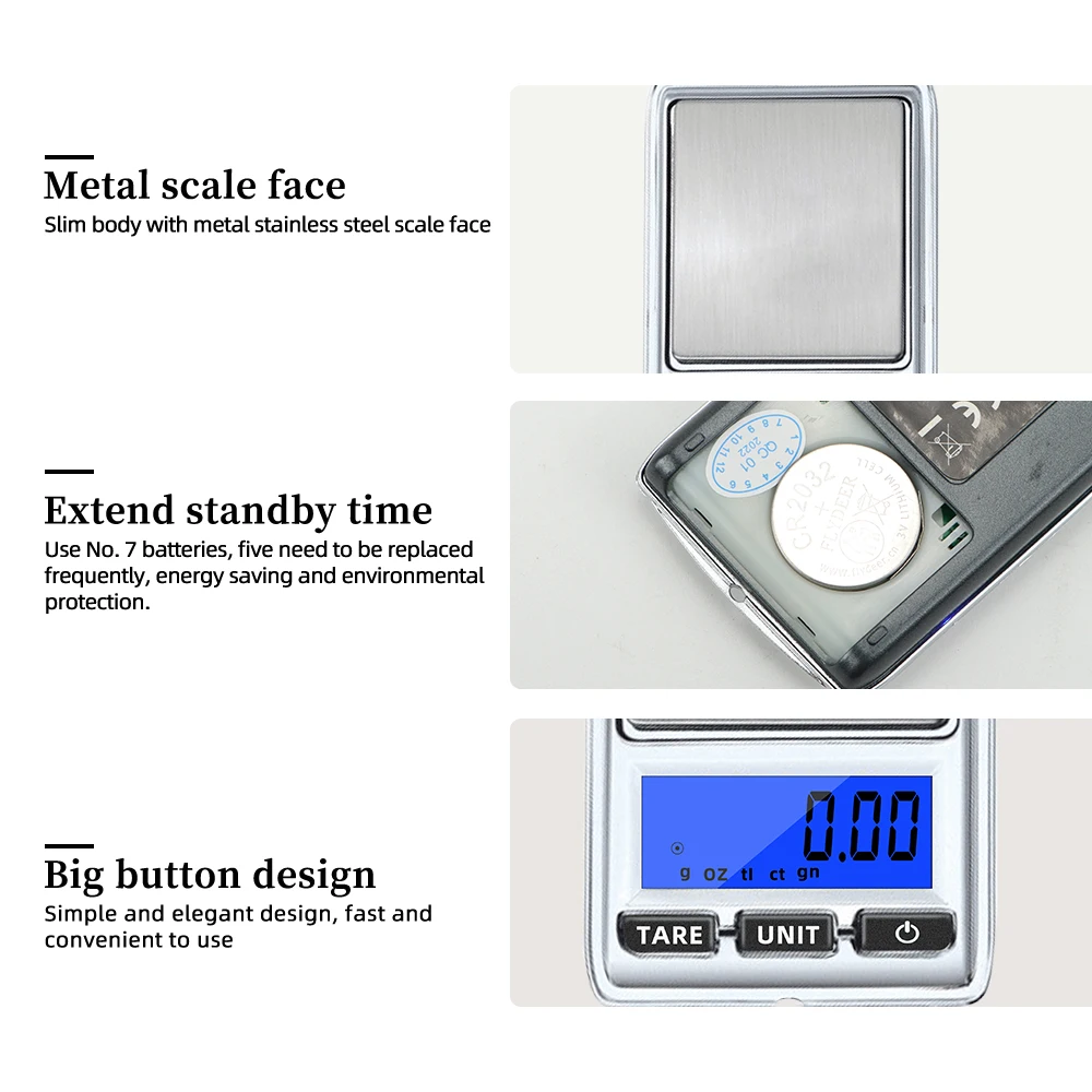 0.01g 200g Mini Electronic Scales High Precision Portable Digital Pocket Scale for Jewelry Gold Sterling Silver Balance Gram