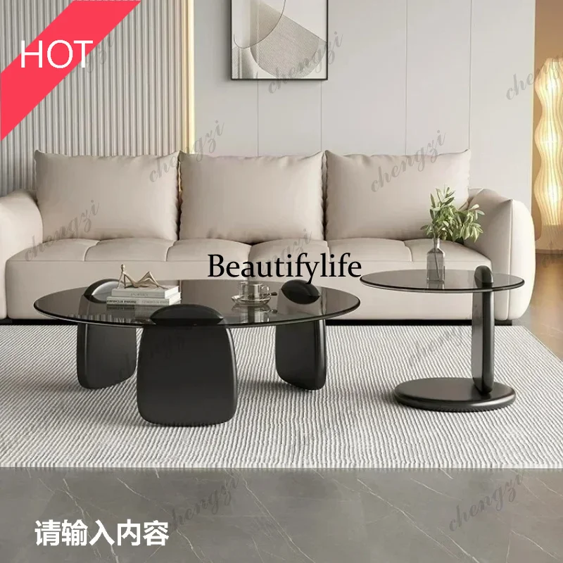 10  Glass Round Table, Multi-colour Size Set, Tea Table Coffee Table, High Temperature Resistance, Easy To Clean, Office Cafe