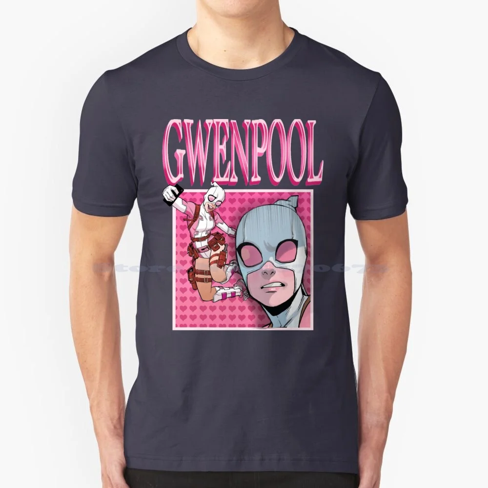 Gwenpool T Shirt 100% Cotton Tee Gwenpool Gwen Poole Gwen Stacy Wade Comics Gwen Strikes Back Pink