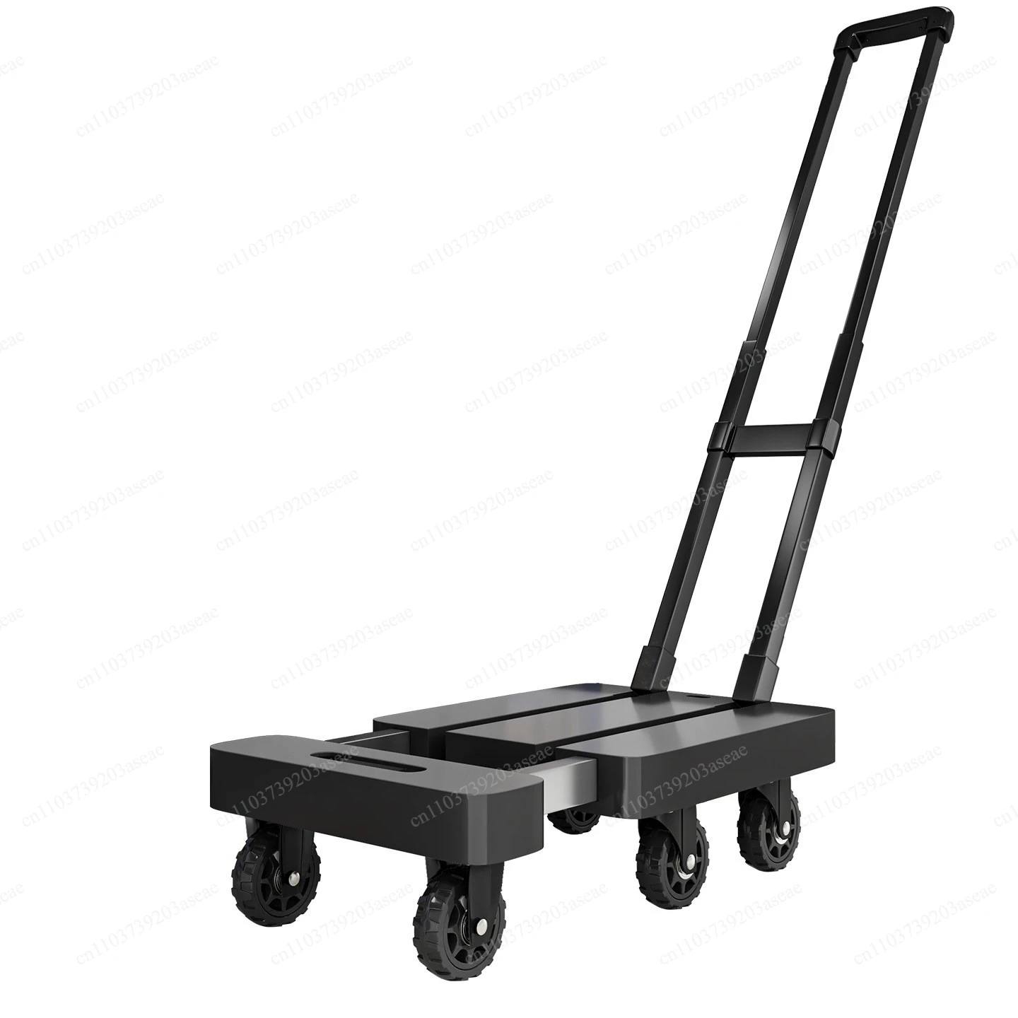 Flatbed truck Six-wheeled small pull cart Telescopic tie rod Flatbed truck Silent trolley Express pull trolley