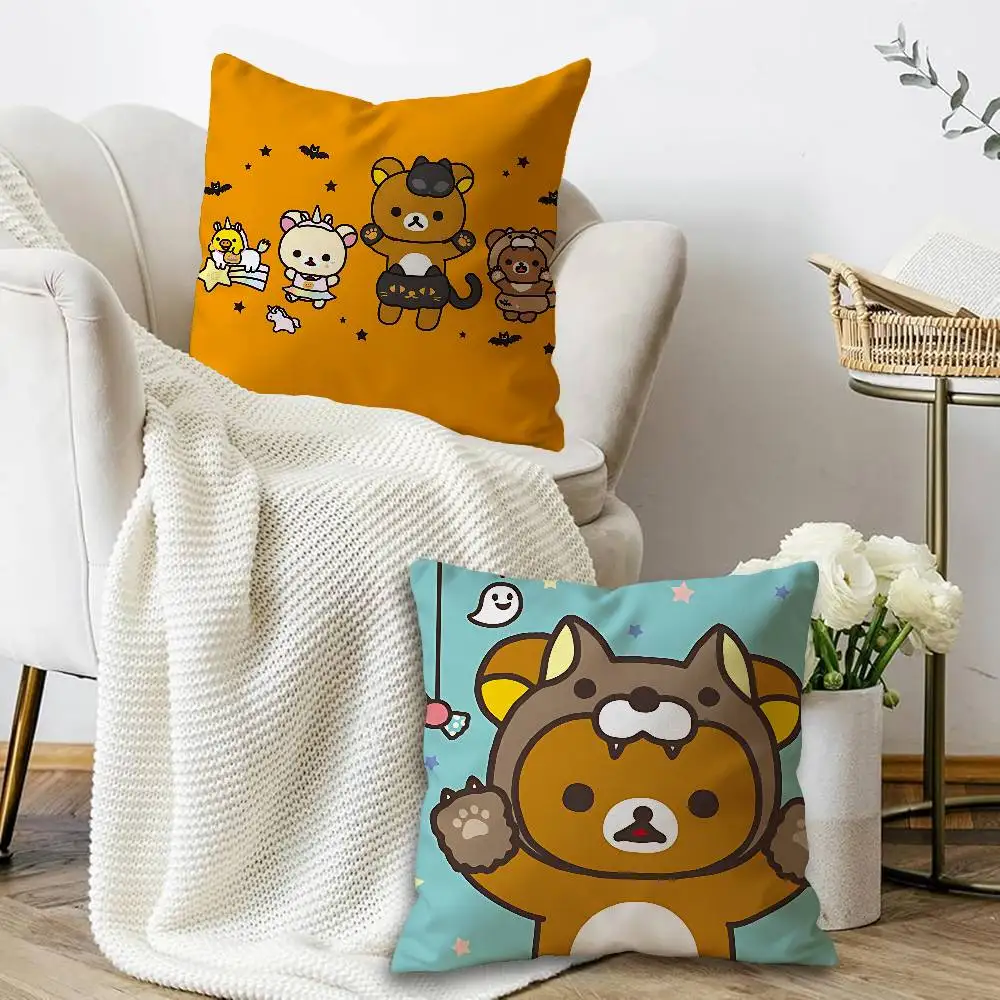 Cute Cartoon Rilakkuma Pillowcase toon Gift Cushion Cover Bedroom Home Sofa Chair Seat Decor pillow case