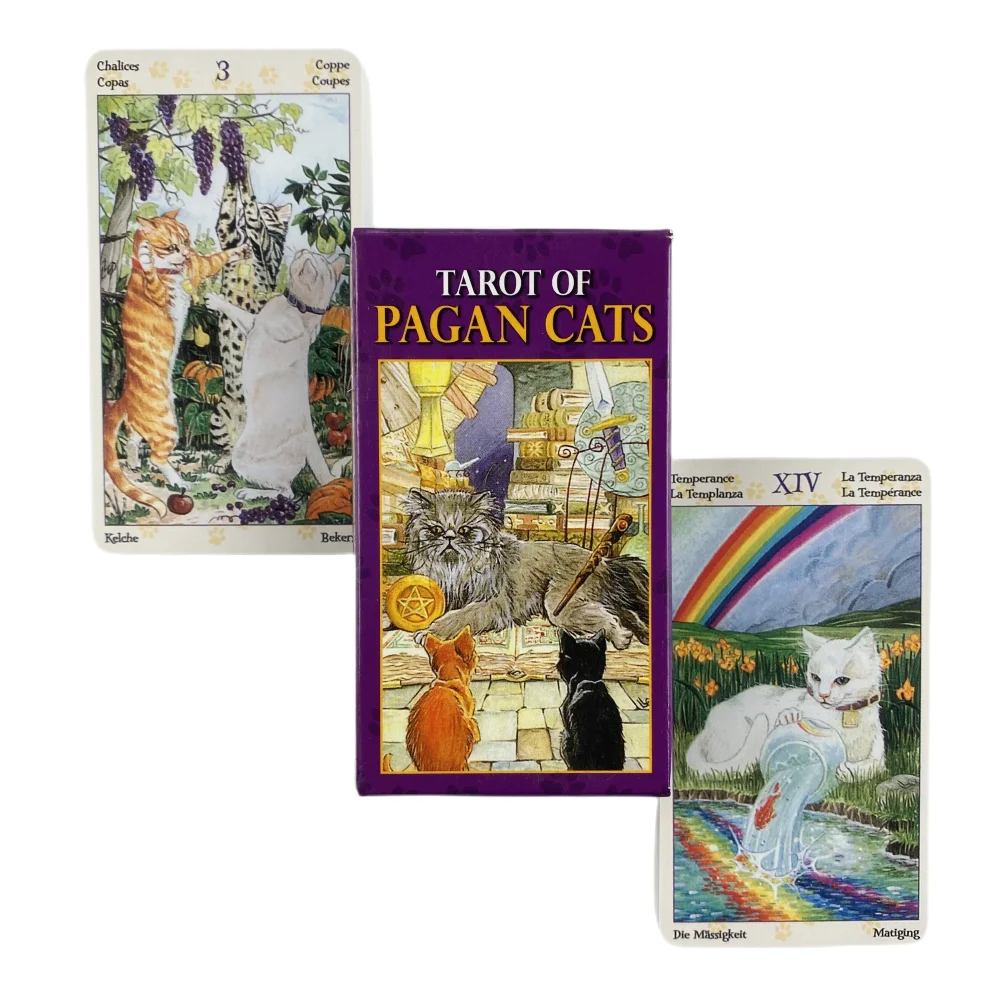 78 Cards Deck Tarot Of Pagan Cats Full English Family Party Board Game Oracle Cards Astrology Divination Fate Card Drop Shipping