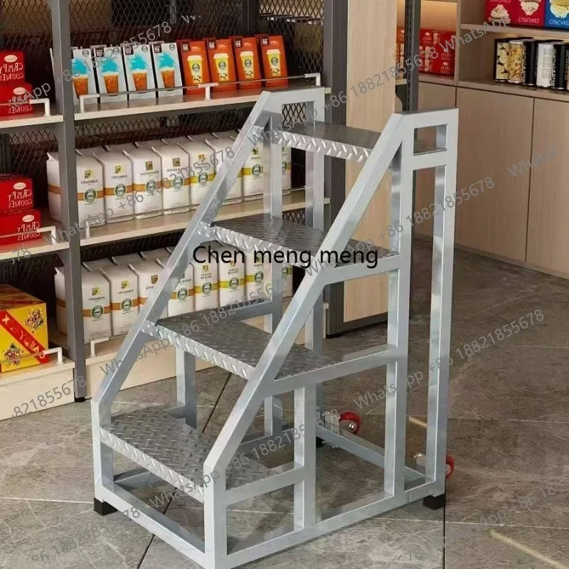 

New arrive Household Industrial Steps Terraces Benches Warehouses Moving Shelves Climbing Ladders Iron Stairs Two or Three Steps
