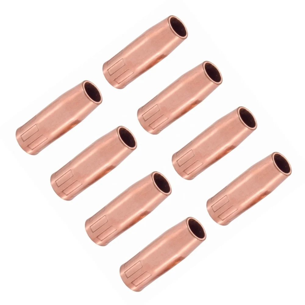 Copper For Protection Nozzles 8PCS for MIG Welding and For MAG Welding Systems Offering Thermal Resistance and Long Life
