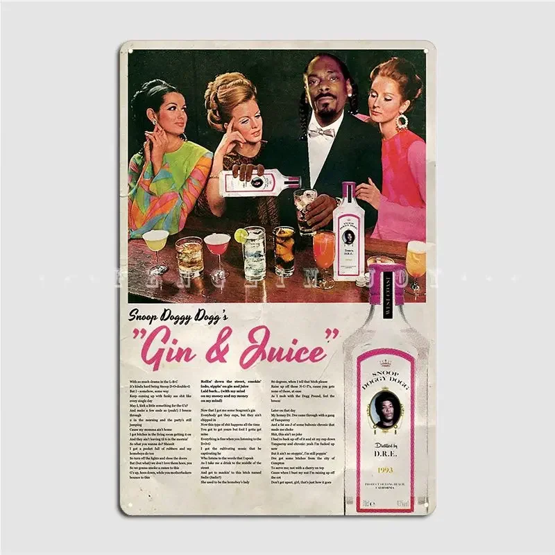 Gin Juice Metal Pla…