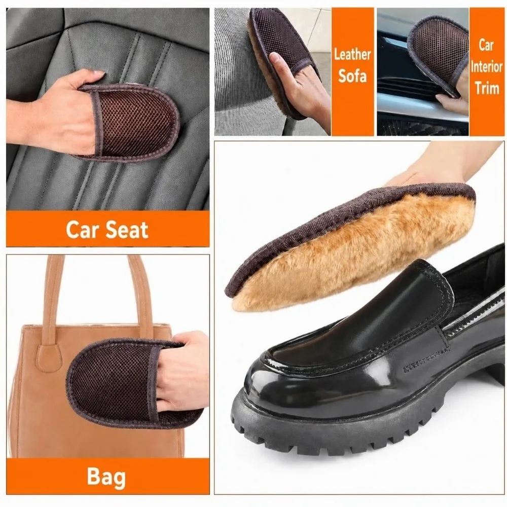 Quality Labor-saving Shoes Polished Gloves Mesh Fabric Shoe Care Shoes Cleaning Tool Handbag Leather Brushes Handbag