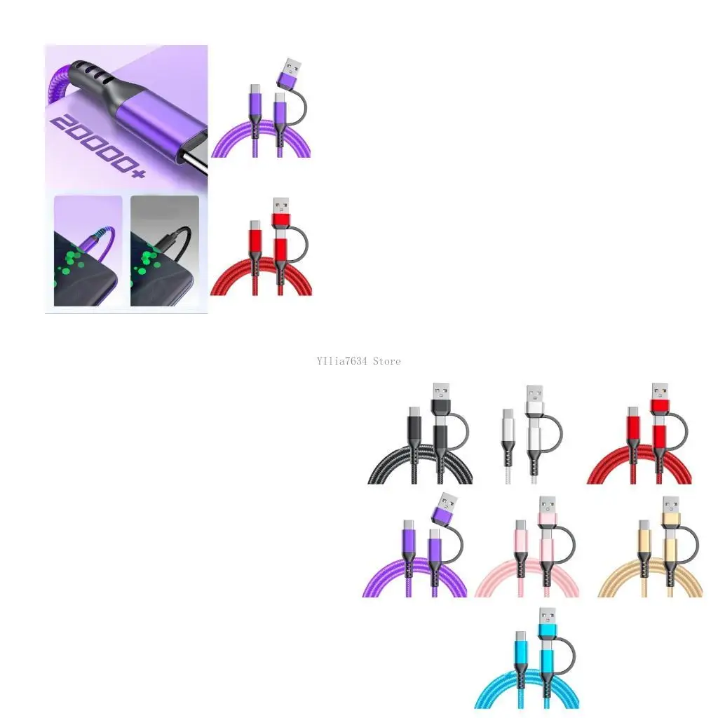 

Нейлоновое плетение USB C Данные шнур быстро зарядка кабель 60 Вт быстрая зарядка, совместимая с устройствами типа C 100 см.