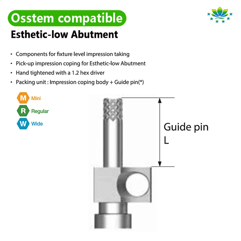 OEM ODM Multi Unit Transfer Coping Pick up Abutment Osstem Compatible Precision Metal CNC Machining Custom Parts Accessories