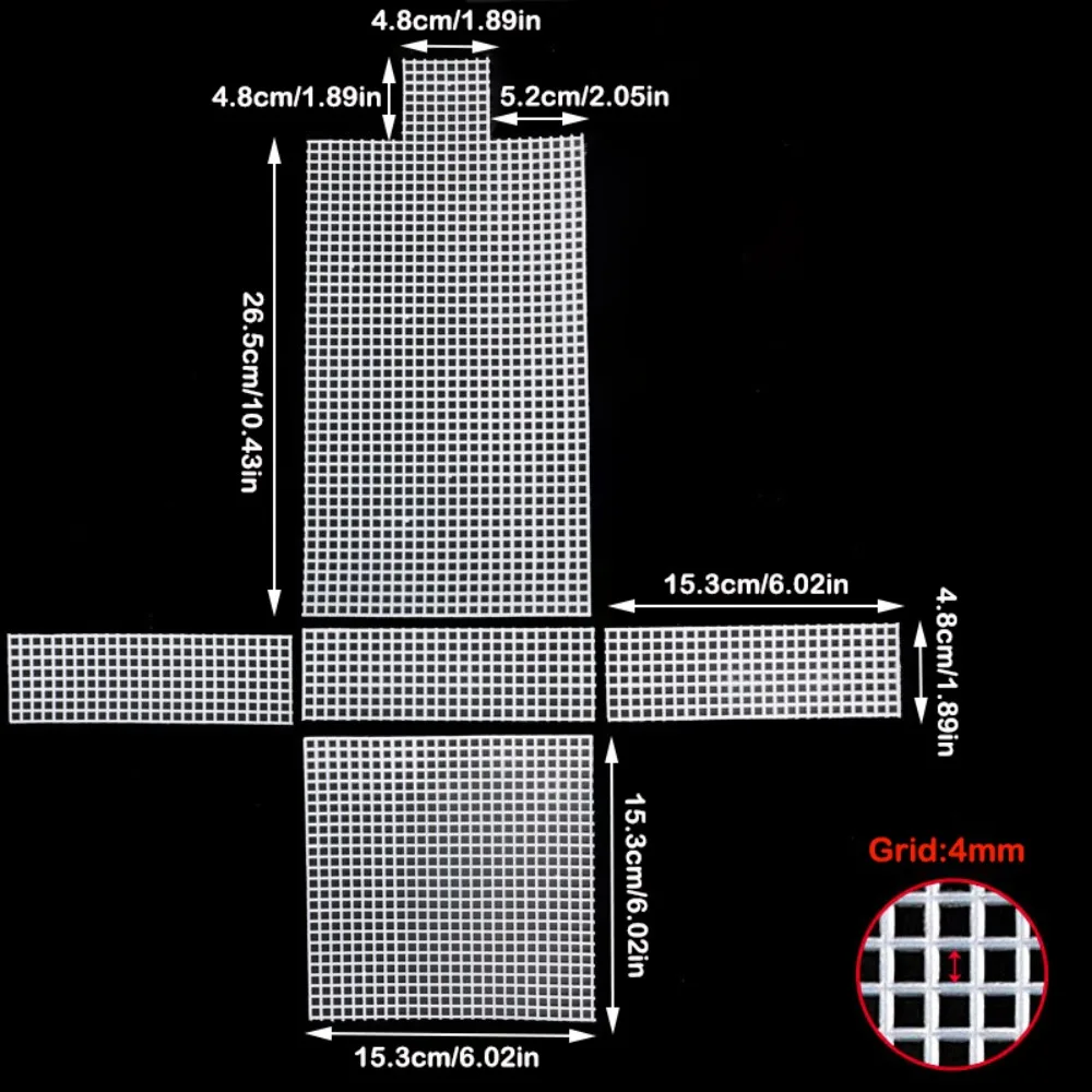 

Handbag Accessories Plastic Bag Mesh Grid White Blank Bag Sheets Net Cover Crochet Projects