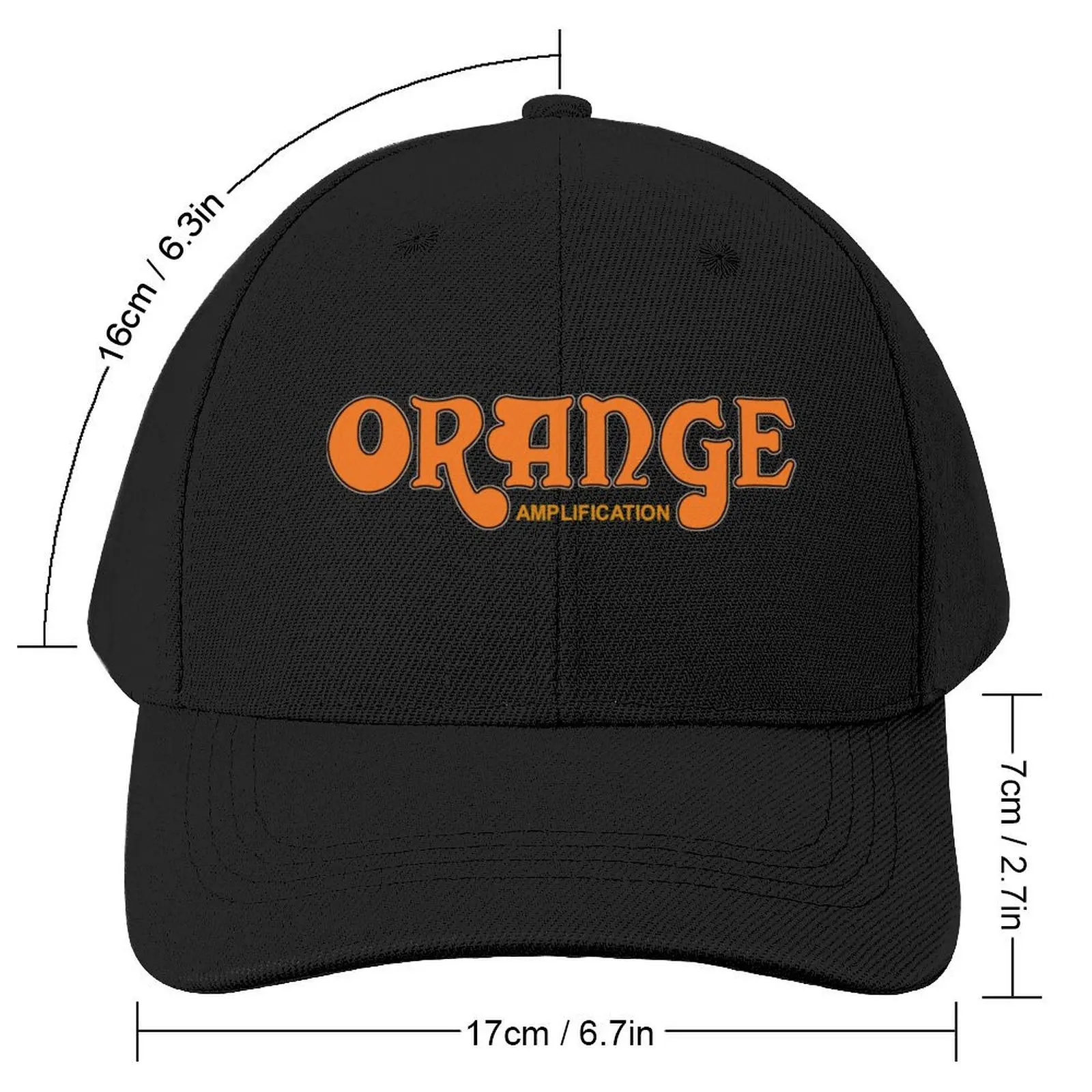 Orange Amplification Logo Baseball Cap Icon Trucker Hat Boy Women's