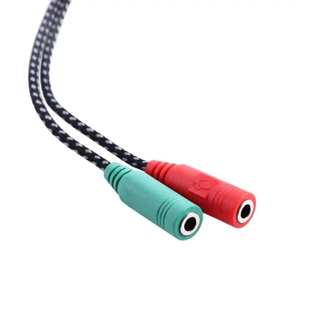 Cable Headset To 2 Jack Audio Cable Headphone Jack Mic Audio Cable Cable Converter AUX Cable Cable Adapter Y Splitter Cable