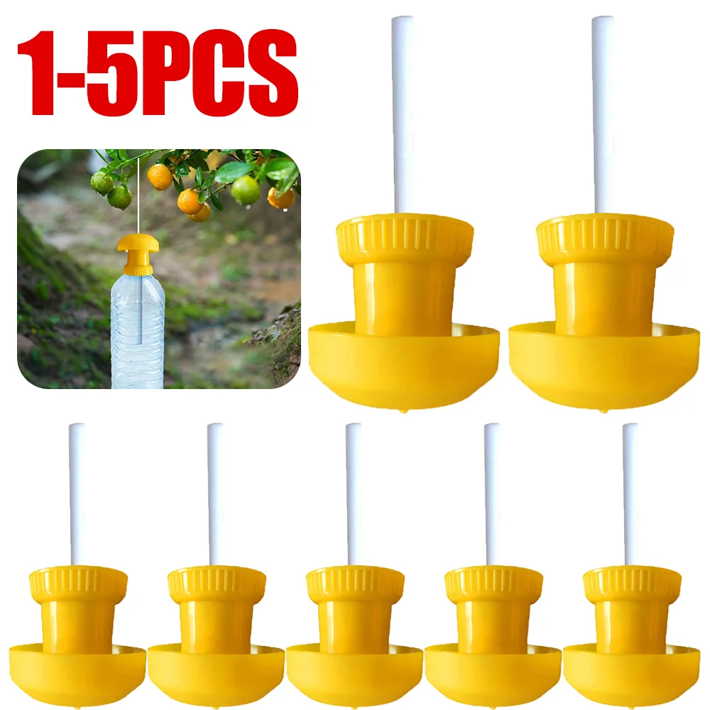 1-5Pcs Fruit Plastic Drosophila Catcher Pest Insect Control Fly Trap Killer Cover For Home Farm Orchard